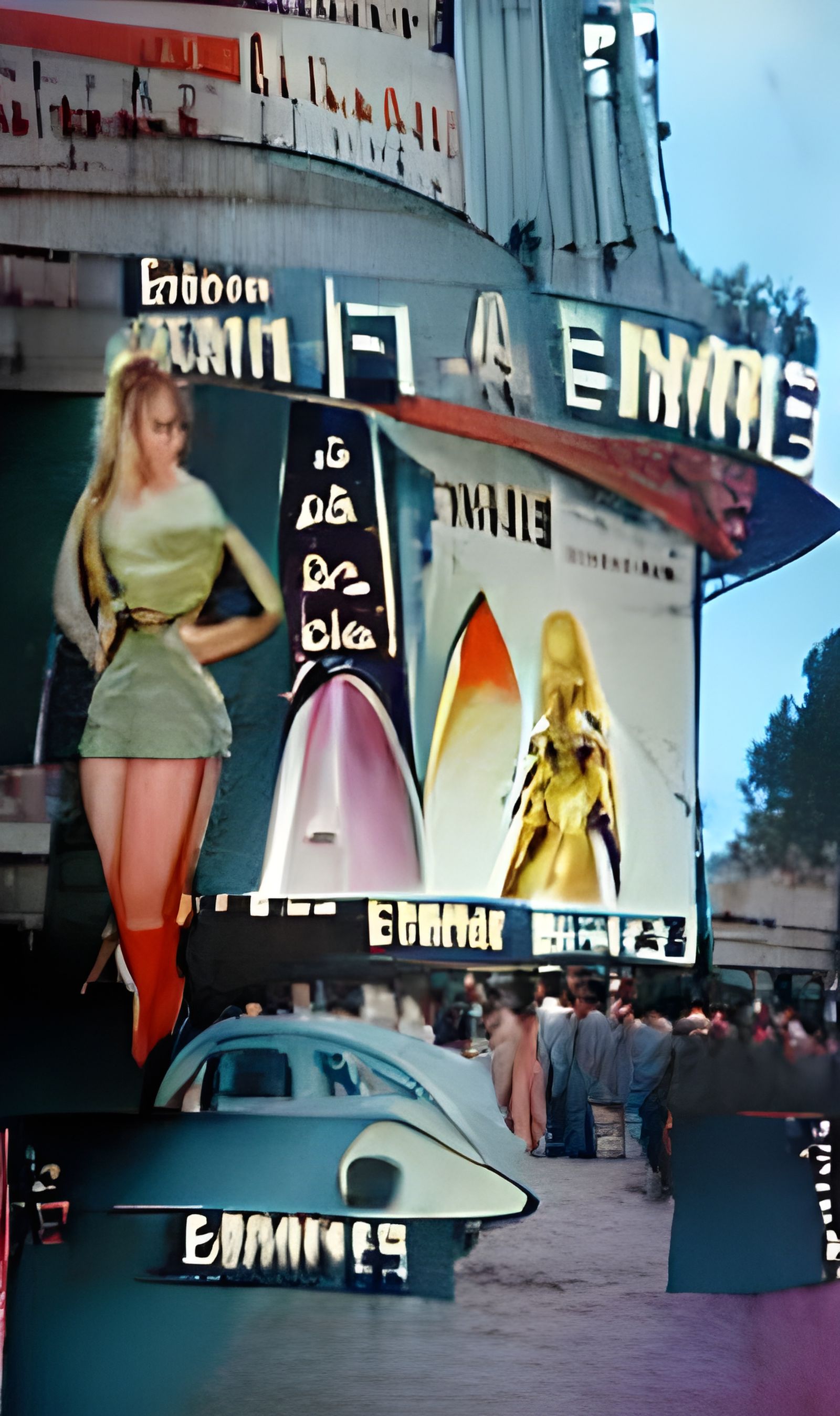 Brigitte Bardot on 1950s Space Age Marquee