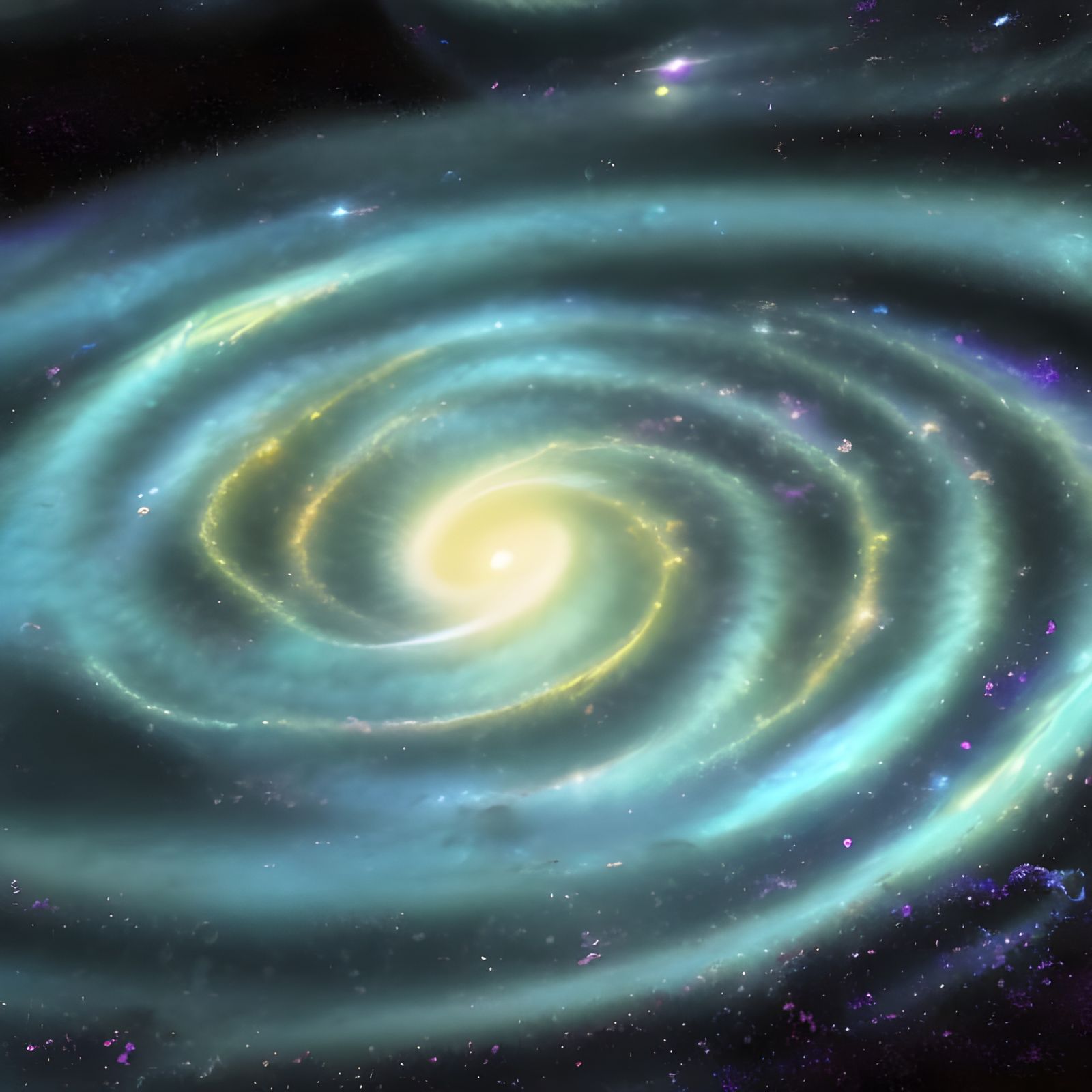 Purple Vortex Galaxy Concept Art in 8K