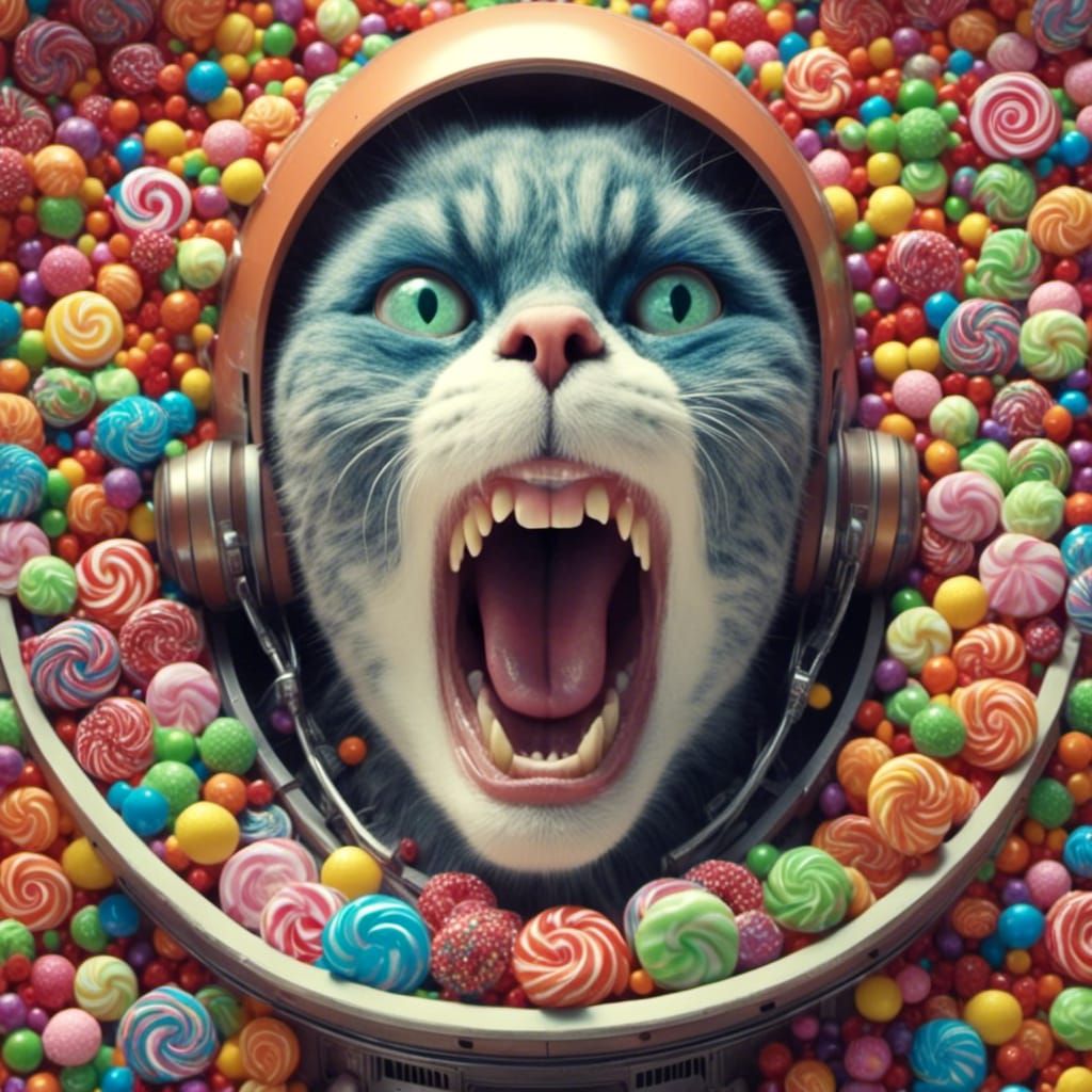 Candy Sci-Fi: Screaming Cat on Candy Mars