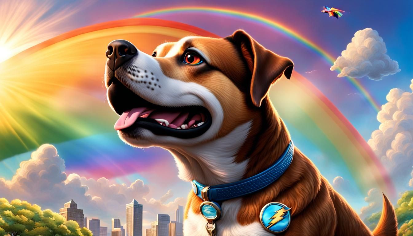 Pixar Cartoon Catahoula Dog as The Flash