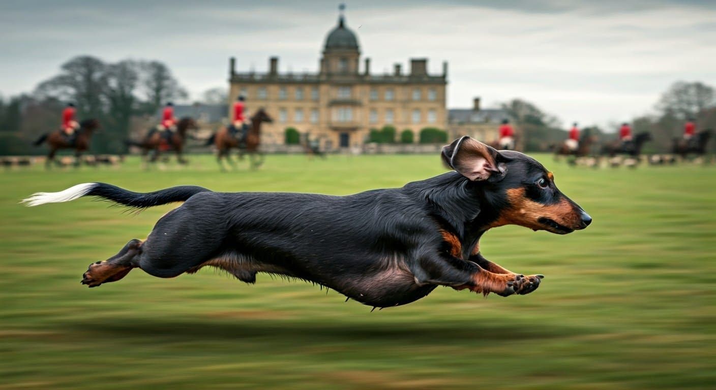 Dashing Dachshund in Cinematic Motion