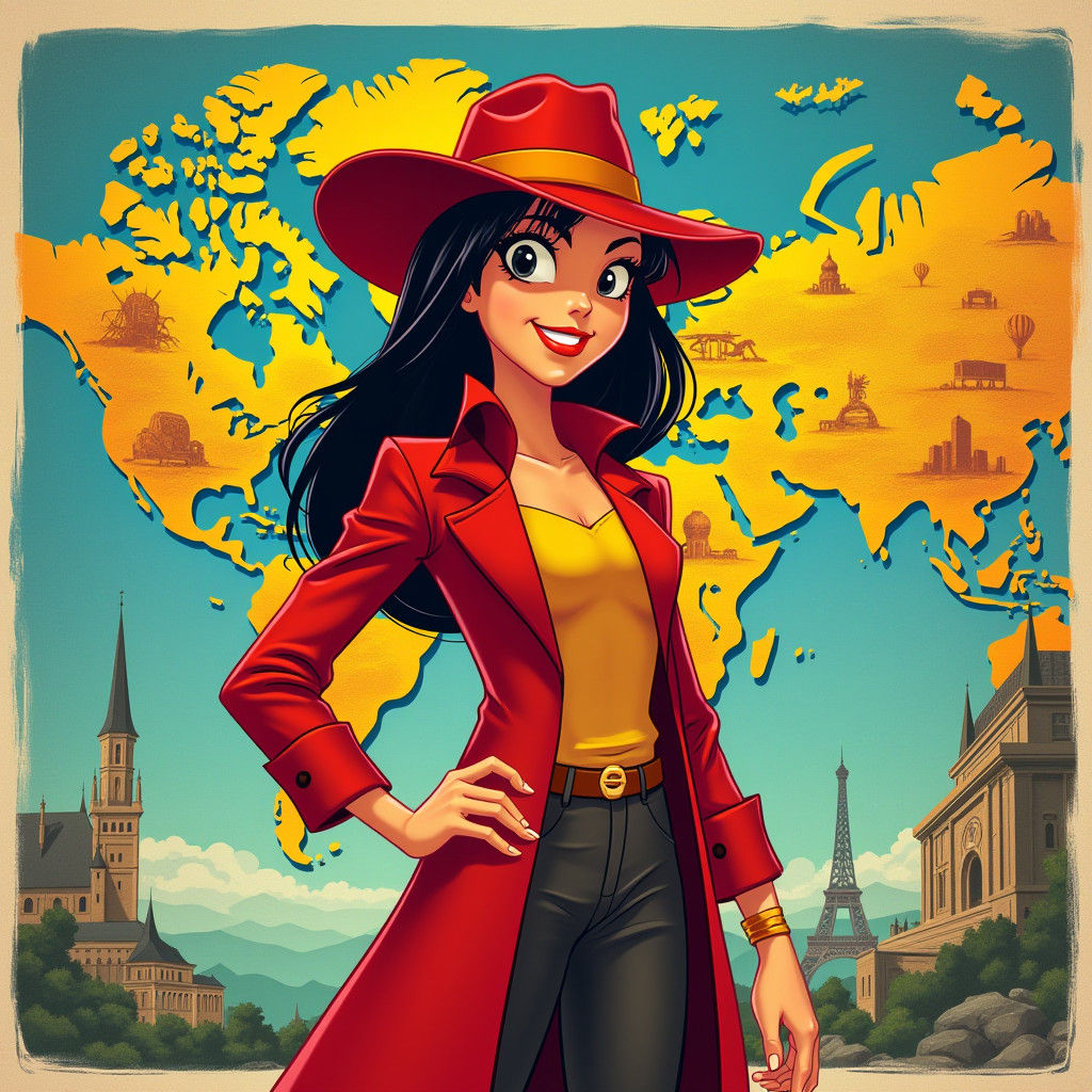 Carmen Sandiego, Cartoon in Graphic Novel Style