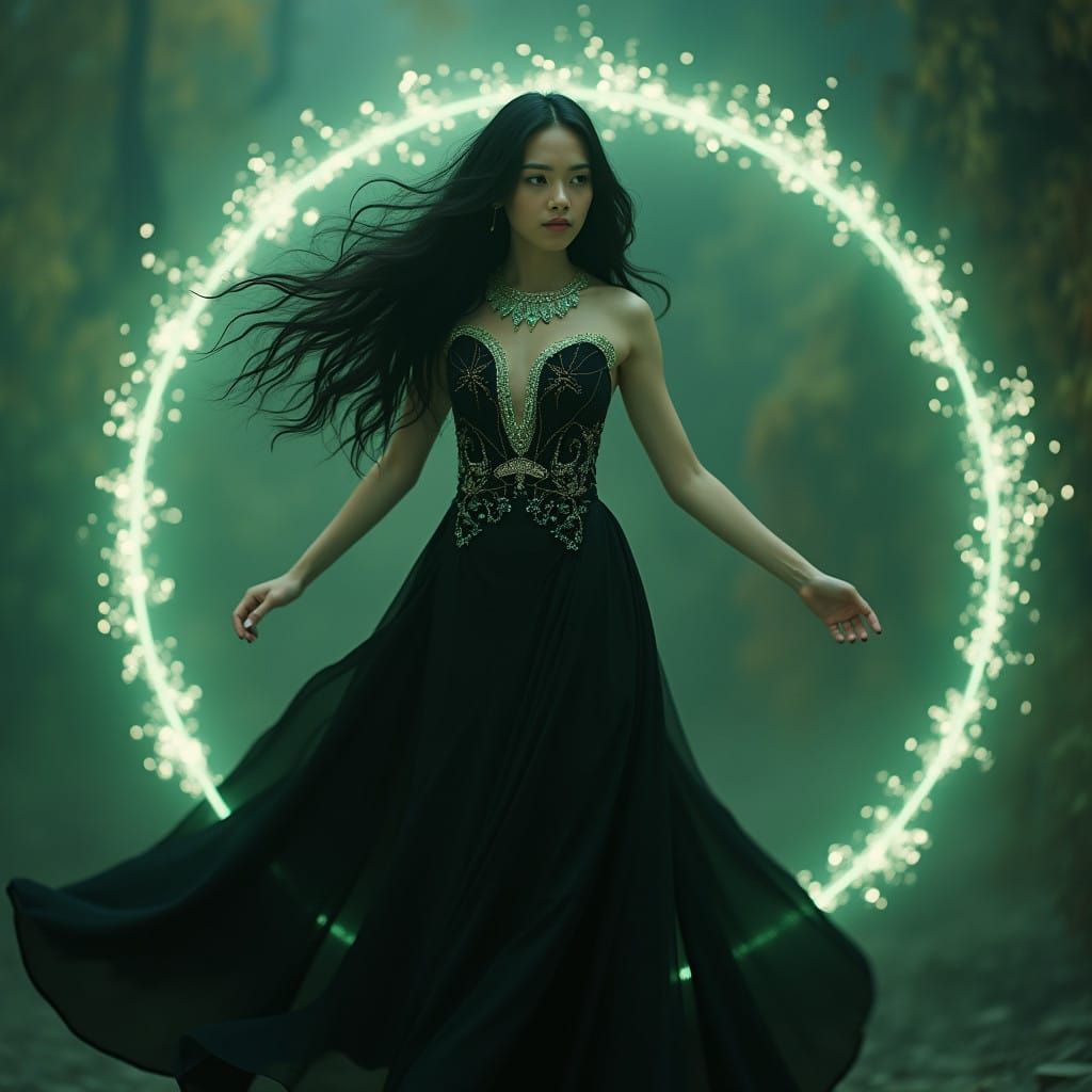 Ethereal Goddess Ascends Amidst Celestial Whispers