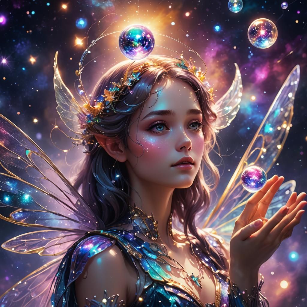 Fairy with Galaxy Orb Concept Art