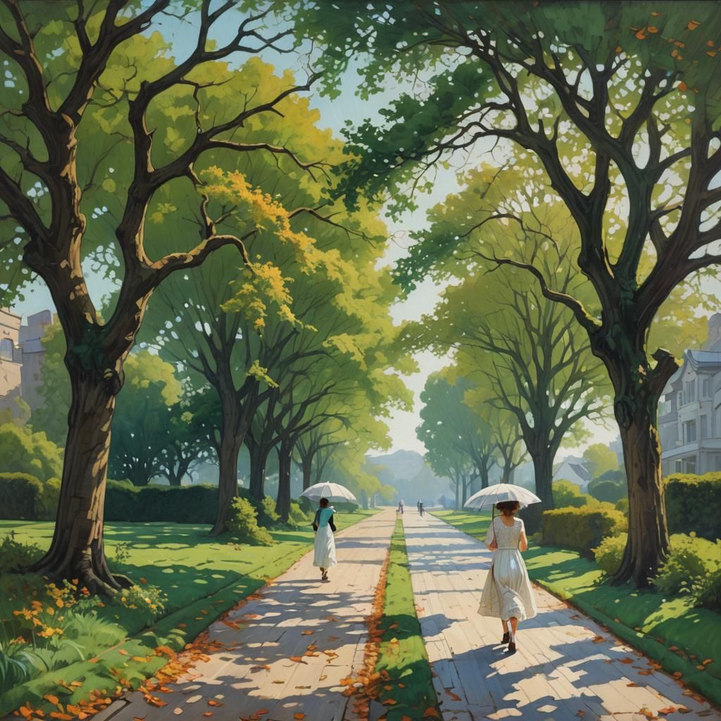 Bohemian Art Deco Building with Woman in White Dress