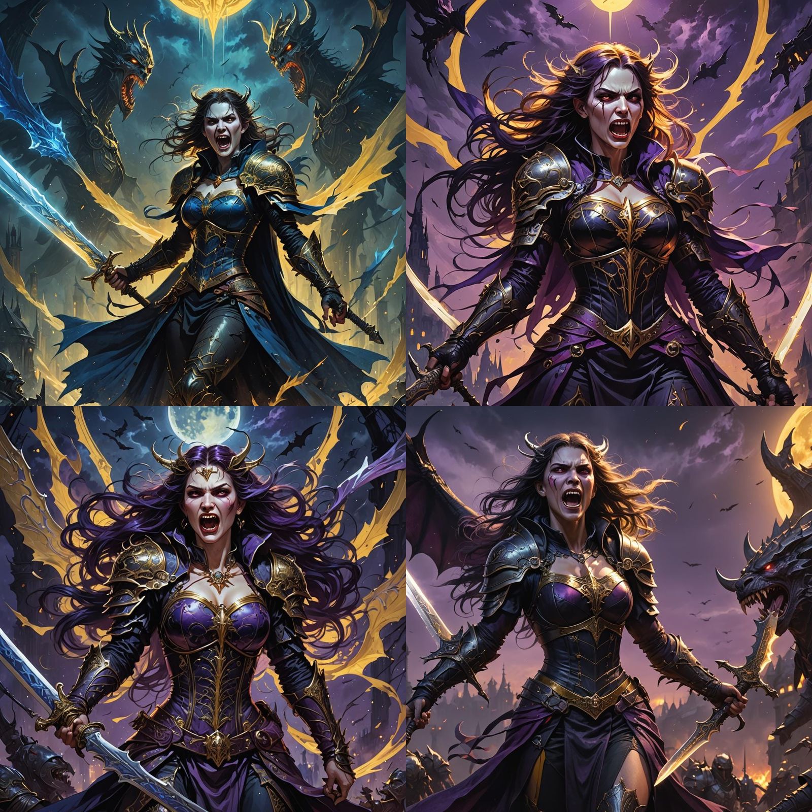 Vampire Valkyrie Screams in the Night