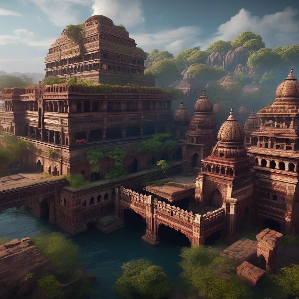 Besnagar Ancient Indian Town at Betwa River