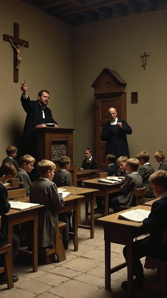 17th Century Classroom in Dutch Golden Age Style