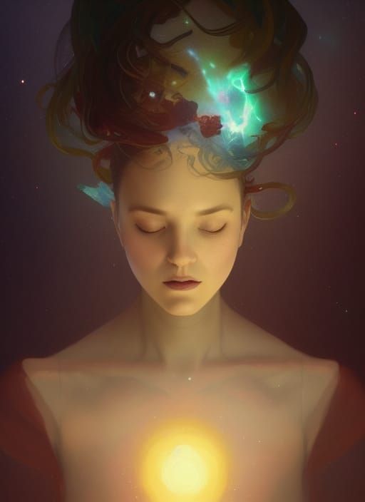 Nebula Mind Portrait in Artgerm Style