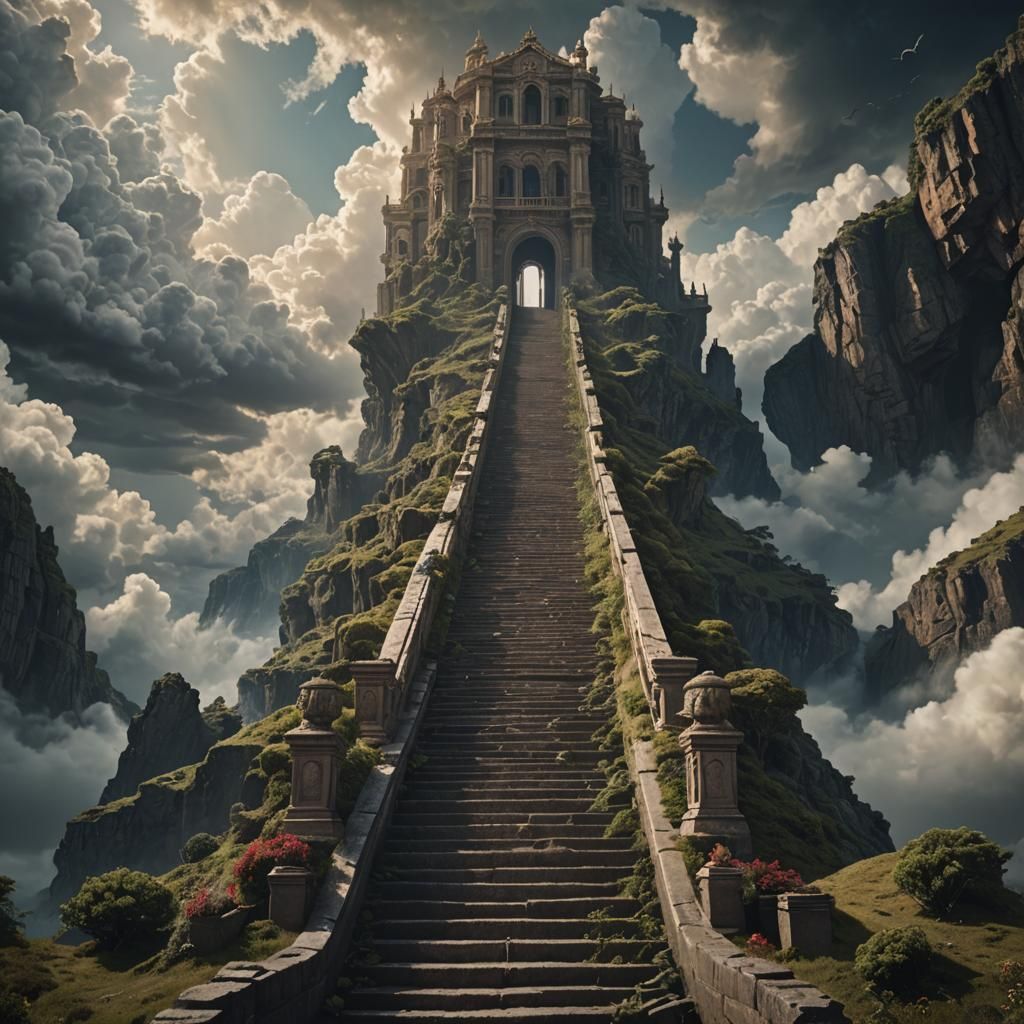 Epic Stairway to Heaven: Digital Matte Painting