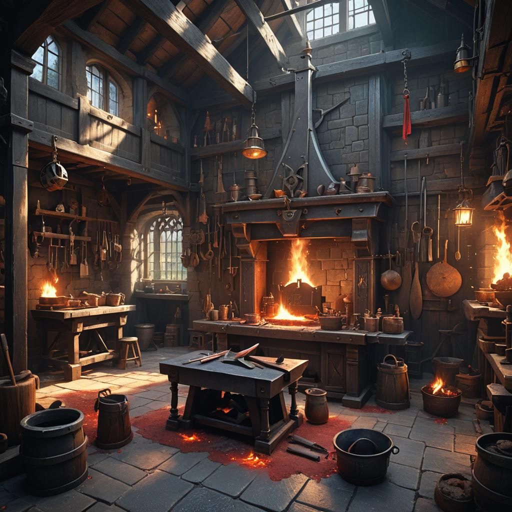 King's Blacksmith Shop: Sword Forging in 17th Century