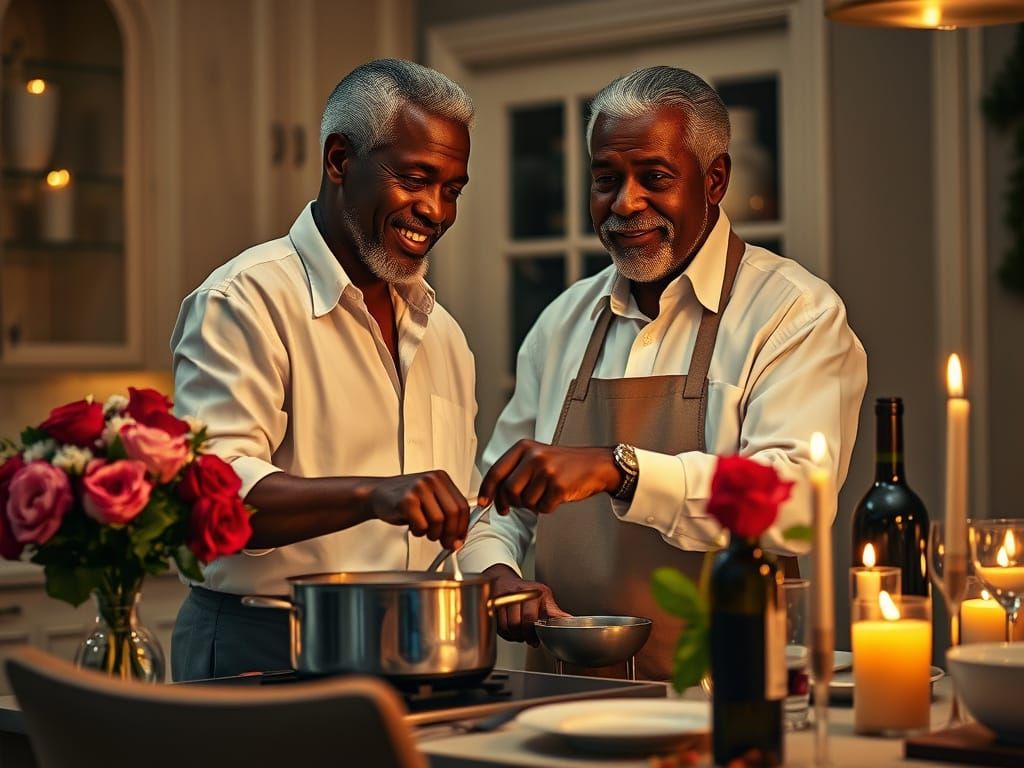 Romantic Dinner for Two in Cinematic Realism