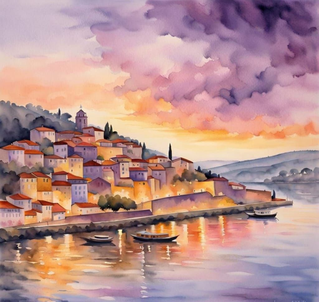 Twilight Along the Douro River