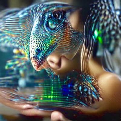 Artificial intelligence taking over the world holographic 8K...