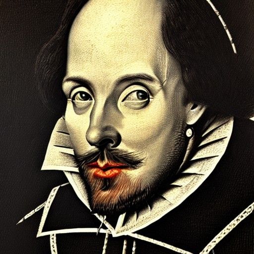 Hyperdetailed Oil Painting of Shakespeare