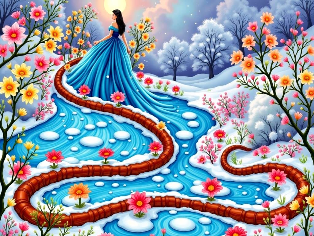 The path, like a snake...