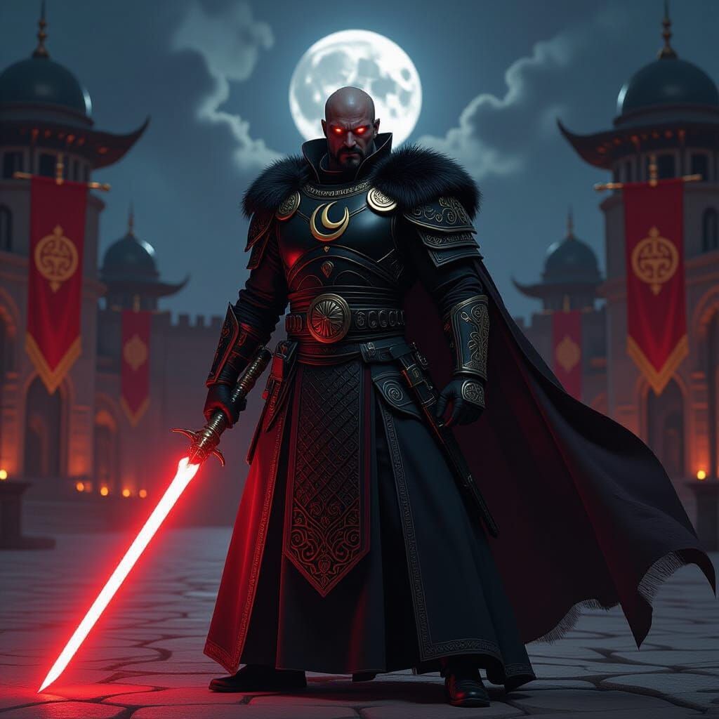 Ottoman Warlord Darth Bane in Crimson Armor