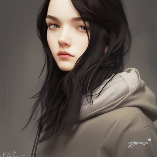 Detailed Portrait of a Girl in Dynamic Lighting
