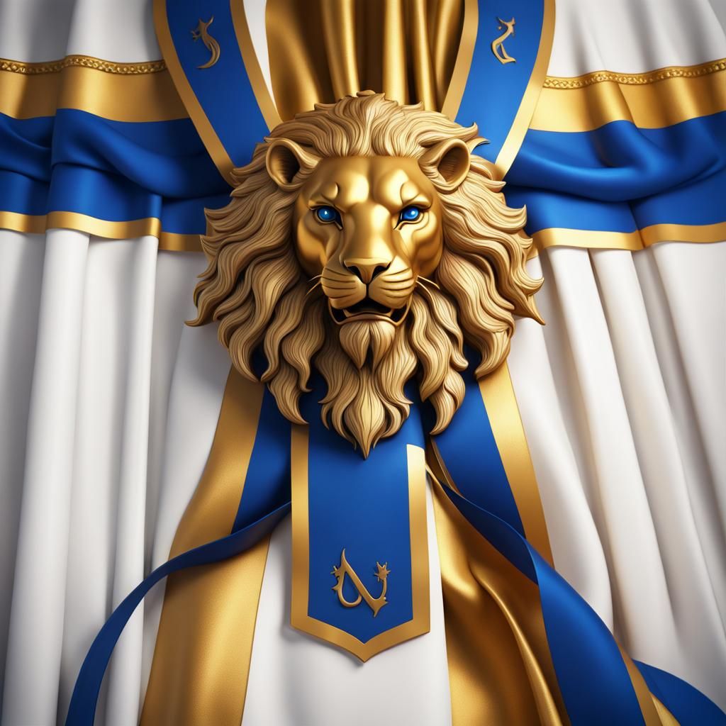 Golden Lion Flag of Jerusalem: Fantasy Concept Art