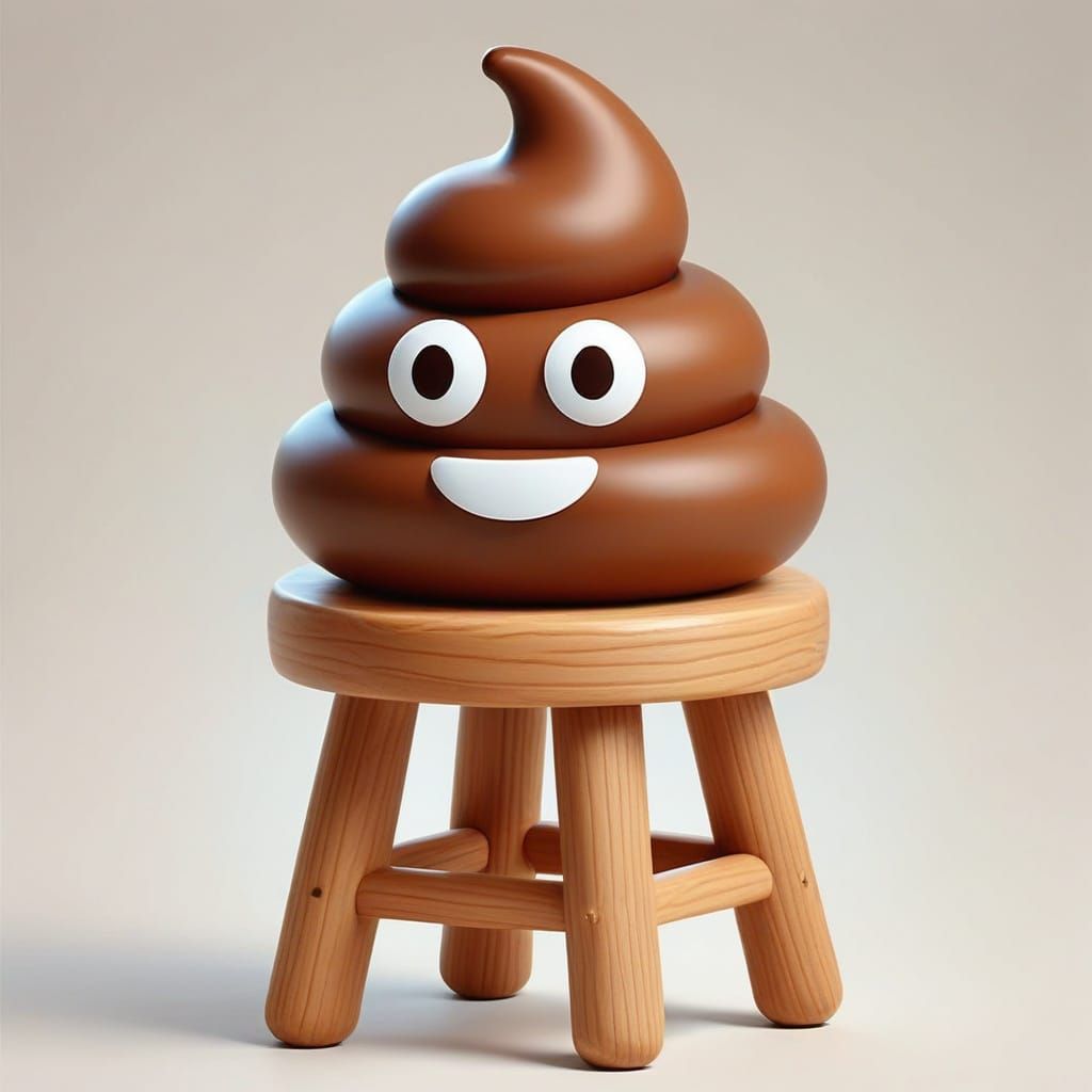 Whimsical Cartoon Stool Character