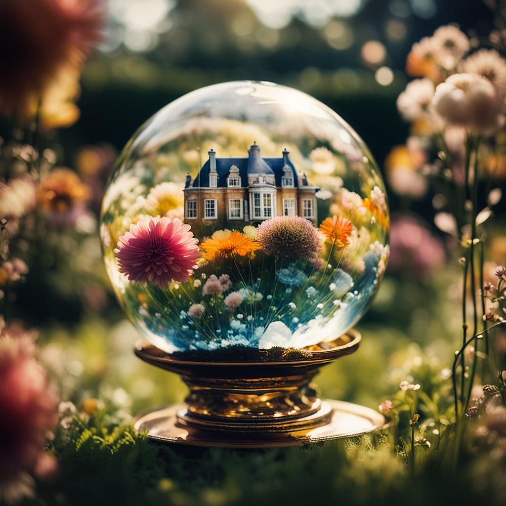 Art Deco House of Cards in Glass Bauble