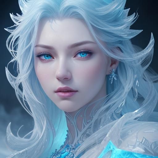 Hyperrealistic Ice Castle Concept Art