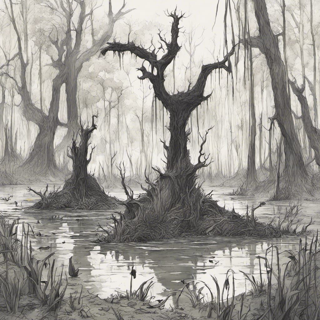 AI Generated Image of a Swamp