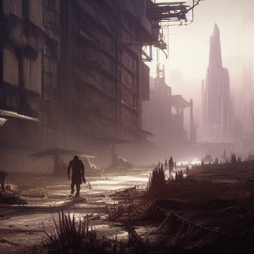 Post-Apocalyptic Dark Fantasy Concept Art