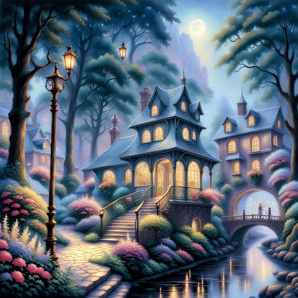 Ethereal Fantasy Scene with Sparkling Details