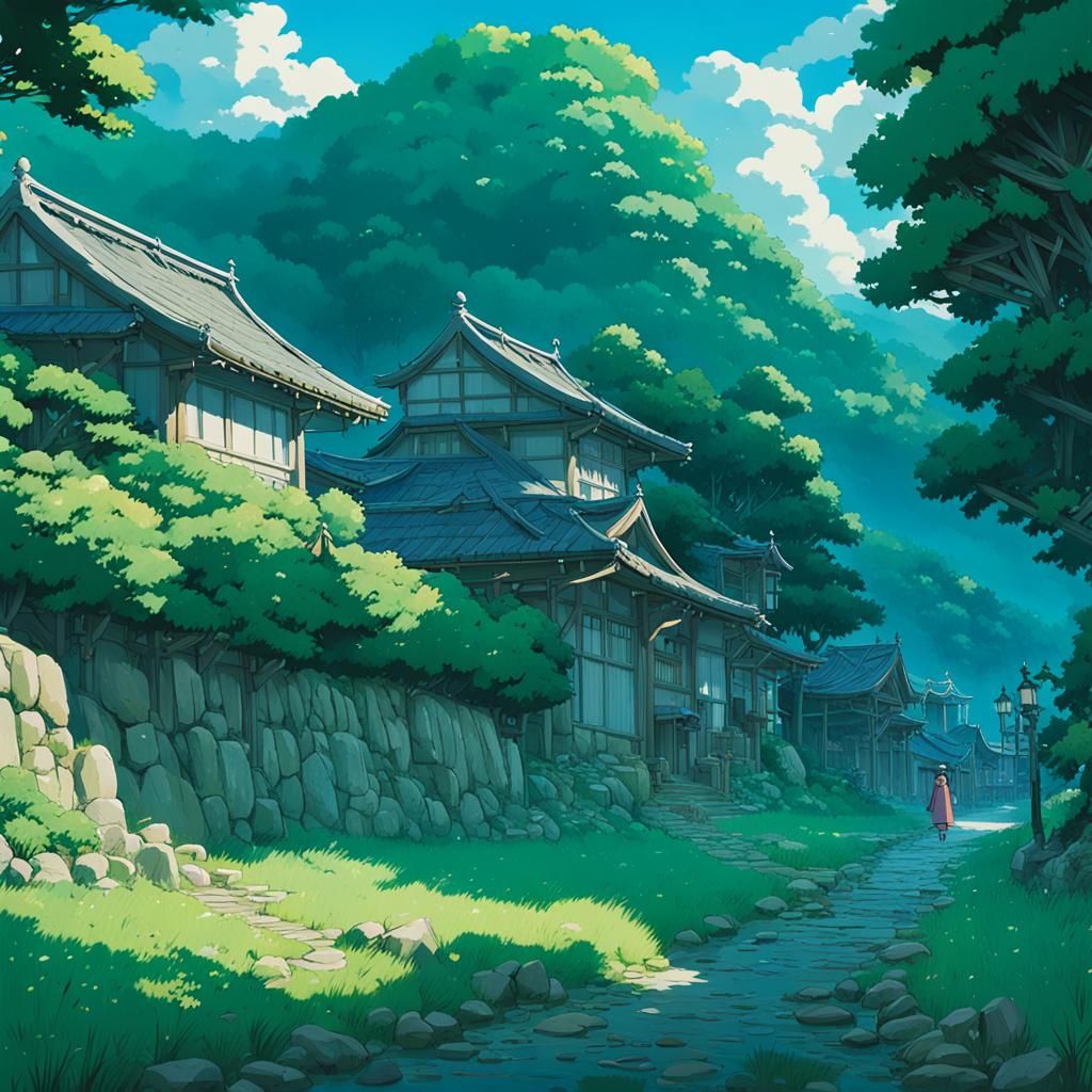 Female Sanemi Shinazugawa in Studio Ghibli Style