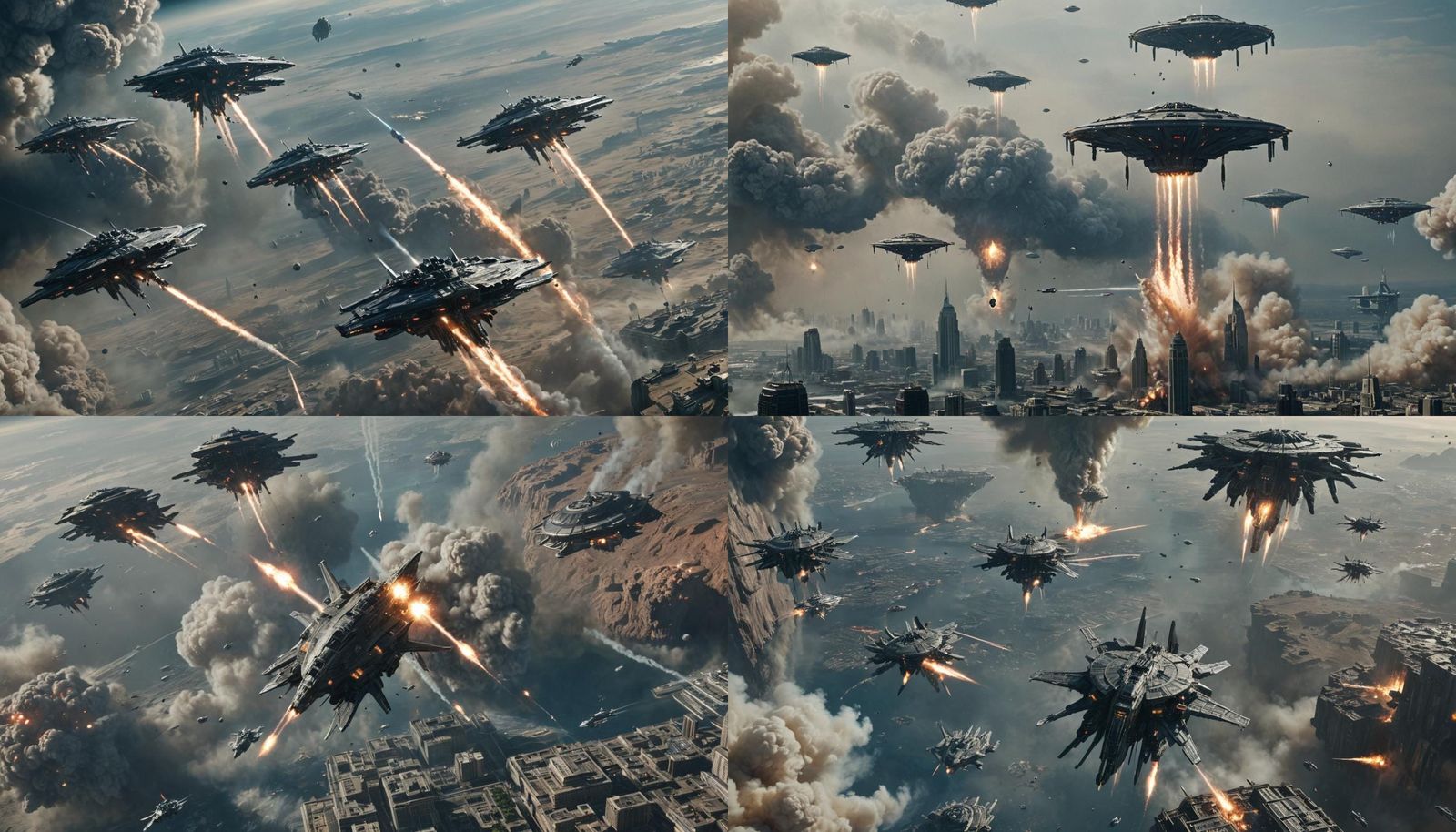 Epic Space Battle: Alien Fleet Attacks Earth