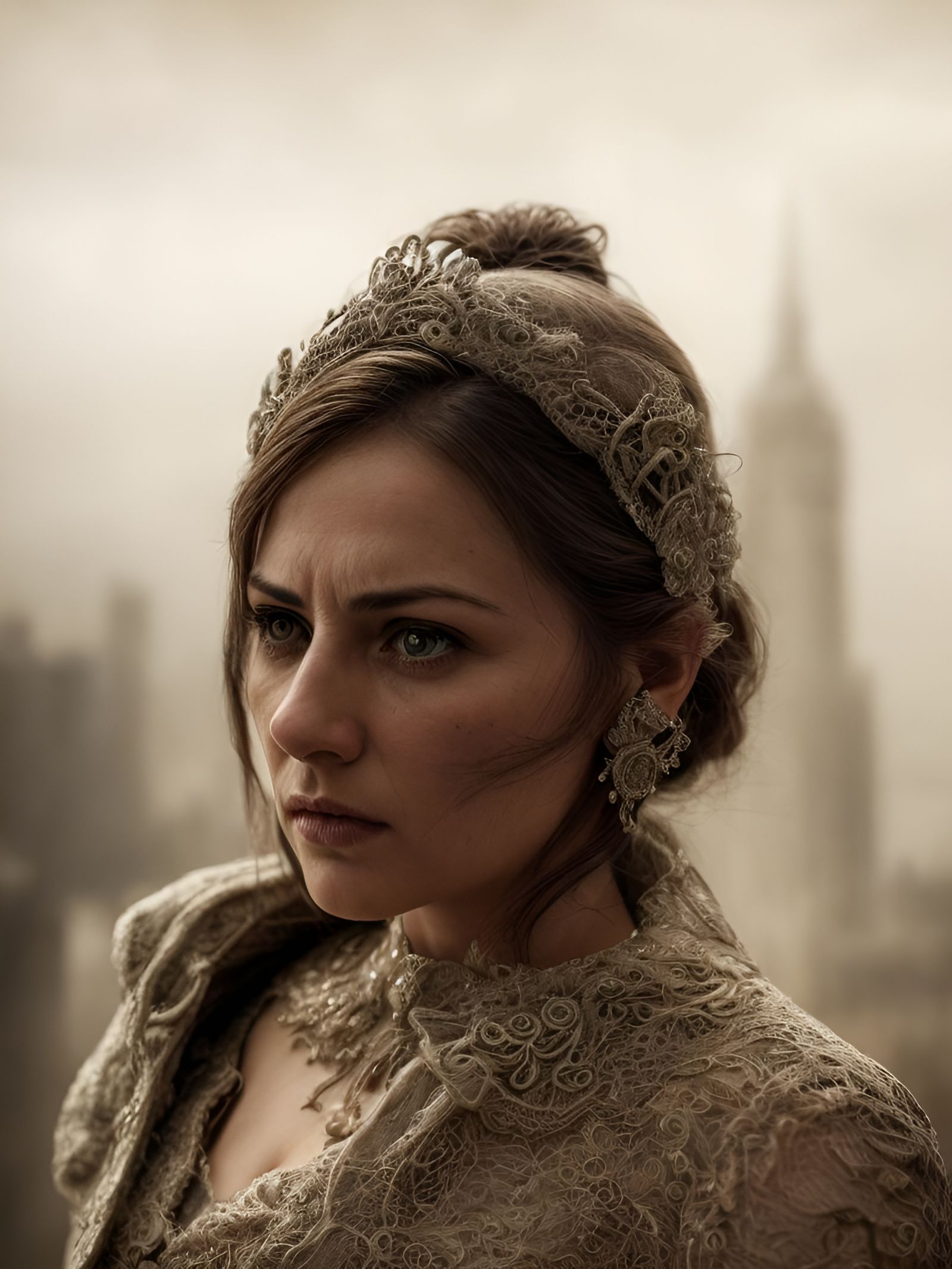 Powerful Woman in Charge: Hyperrealistic Portrait