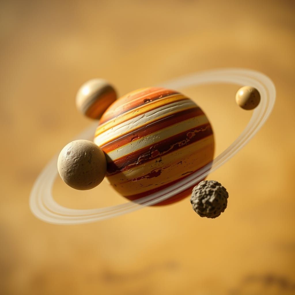 Stunning 64-Megapixel Solar System Model in Vibrant Colors