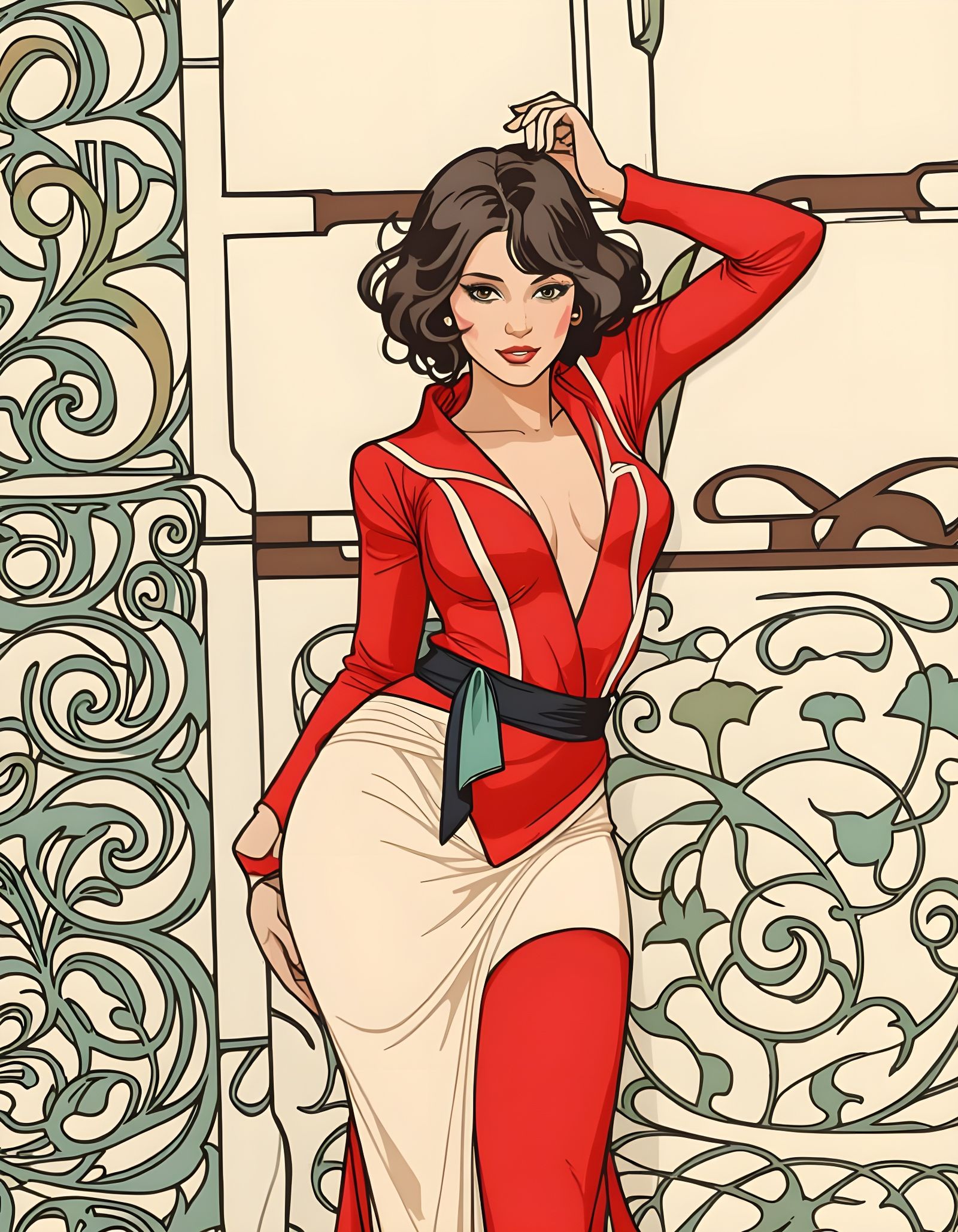 Model Posing for AI Generated Image