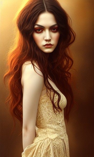 Androgynous Portrait in Gothic Romantic Style