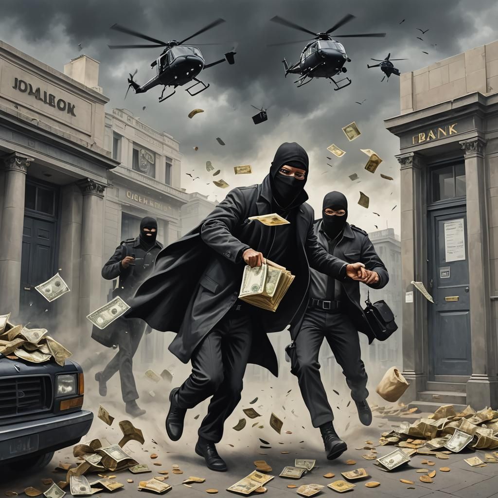 Bank Robber's Daylight Escape Under Helicopter Watch