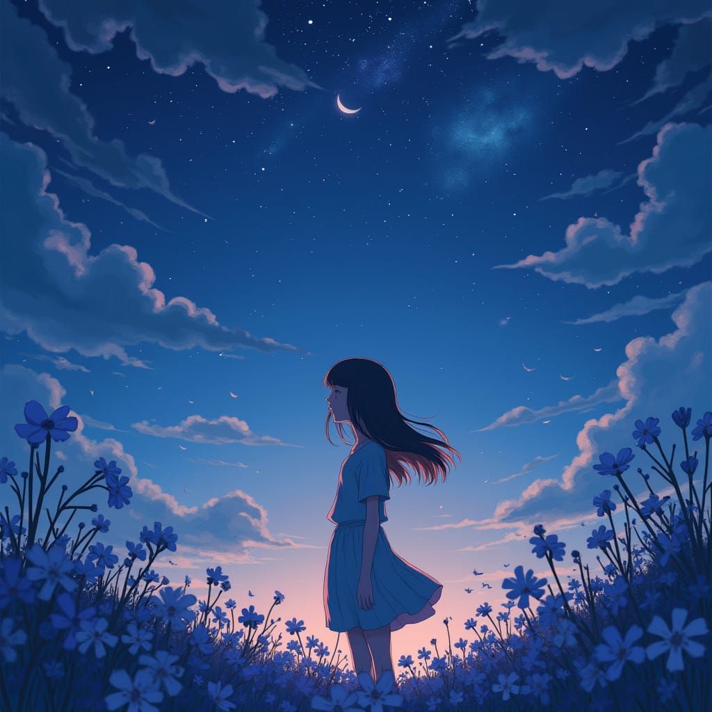 Ethereal Dreamscapes: Gentle Autism Portrait in Whimsical Ar...