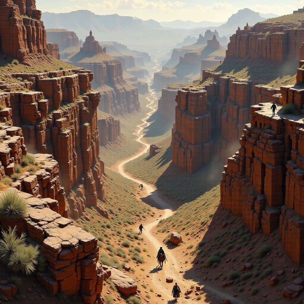 Wild West Canyon Shootout in Old West Style