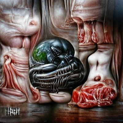 Grotesque Bloodstained Planet: A Hyperrealistic Horror