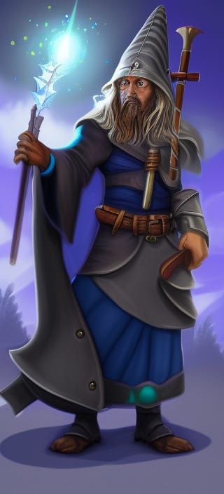 Classic Fantasy Wizard Generated by AI
