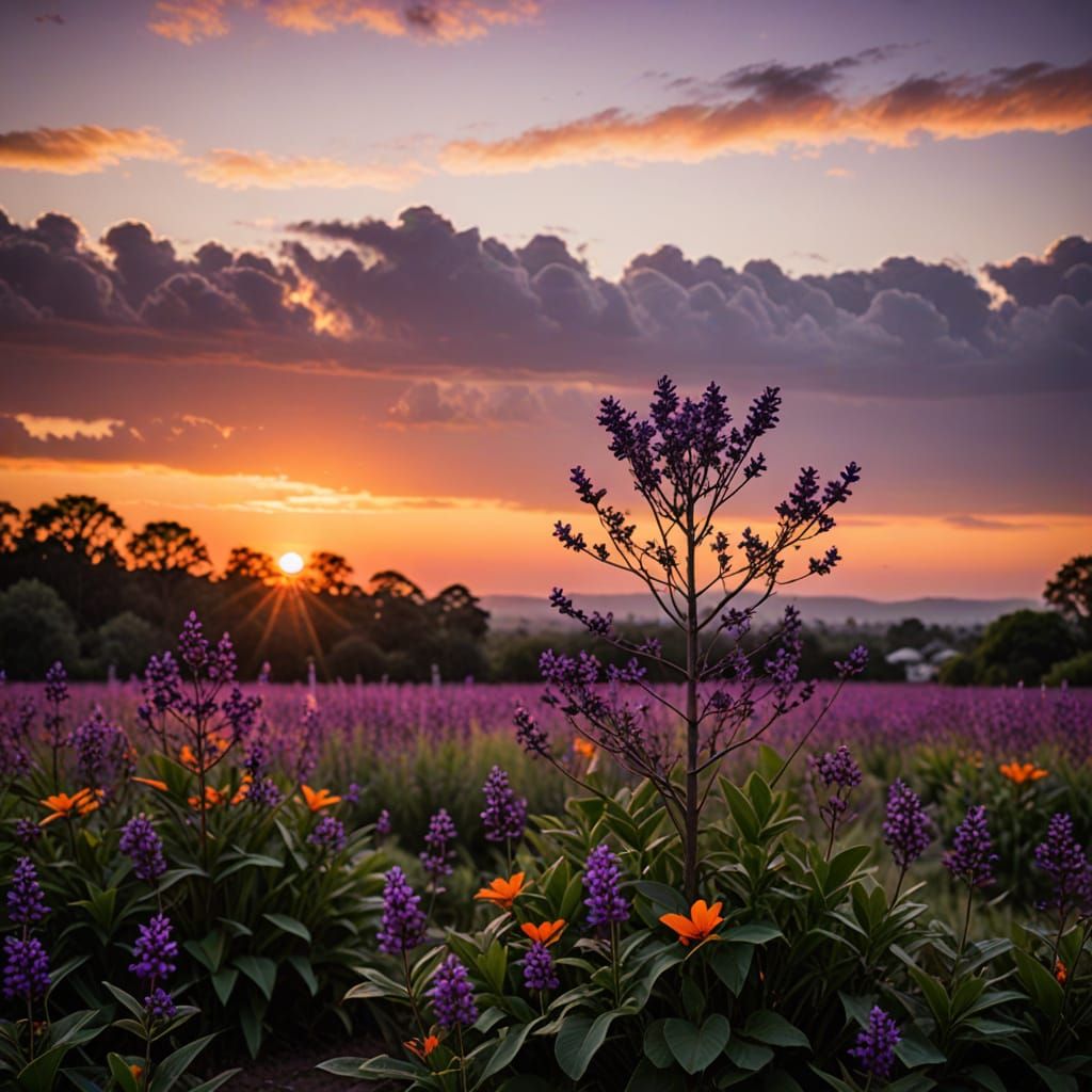 Vibrant Sunset Landscape in a Professional Aesthetic