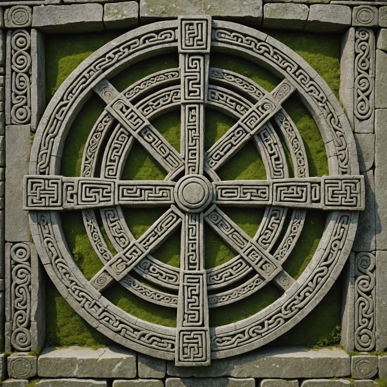 Rock knot formed in a Celtic Hedge pattern