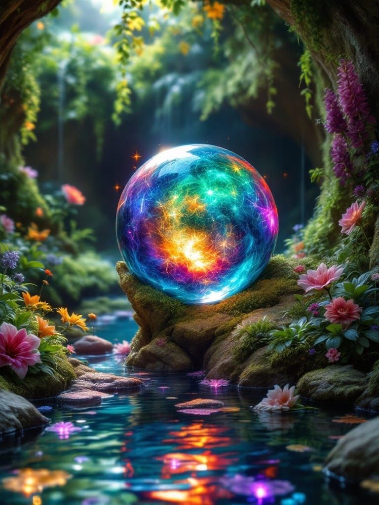 Watered Temari Silk Ball Wookey Hole Hilarious Flora Lava Cave