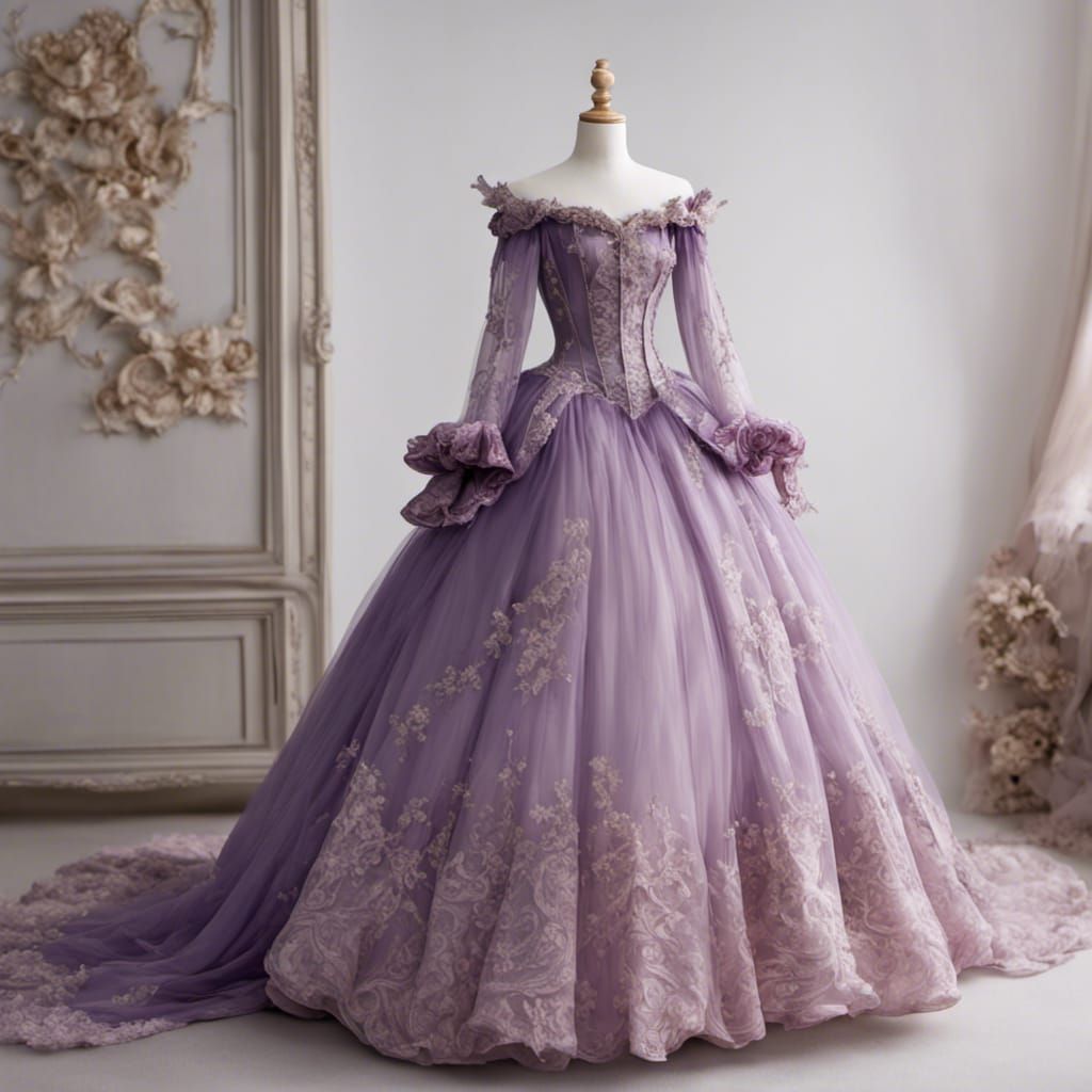 Rococo Princess Dress on Dress Form