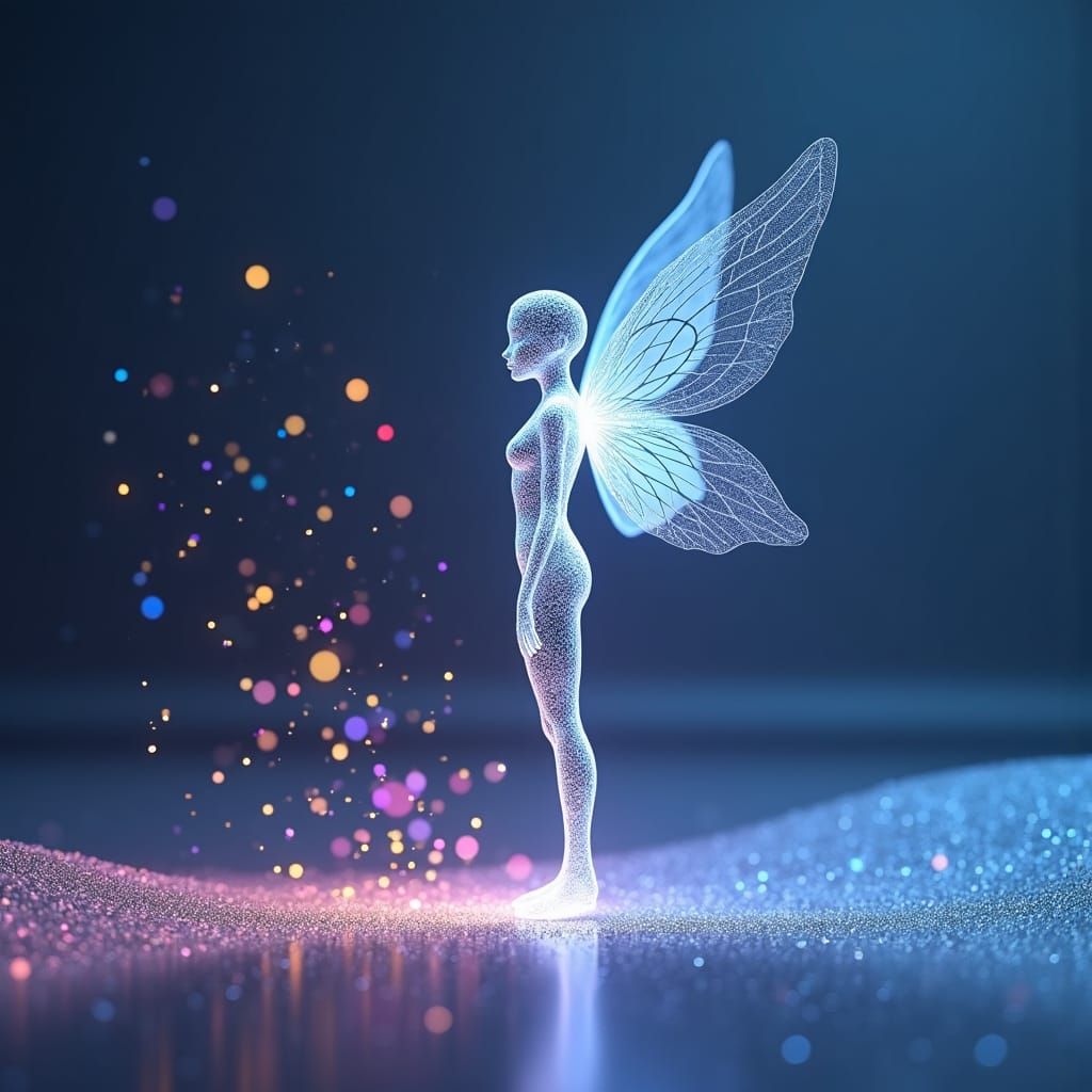 A fairy Create a visual book cover mock up  for this