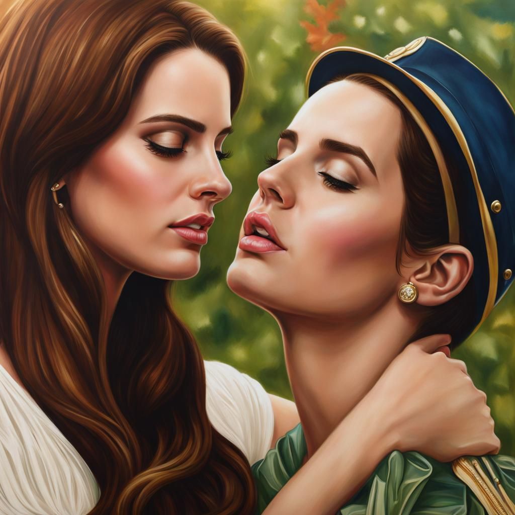 Photorealistic Lana Del Rey and Jaxson Dart