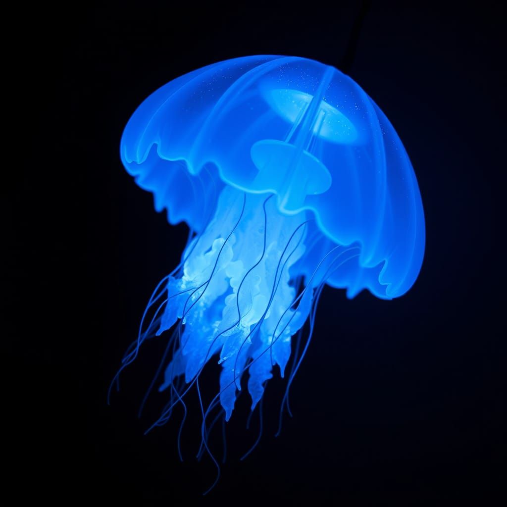 Ethereal Jellyfish Lantern in Dreamlike Aquatic Ambiance