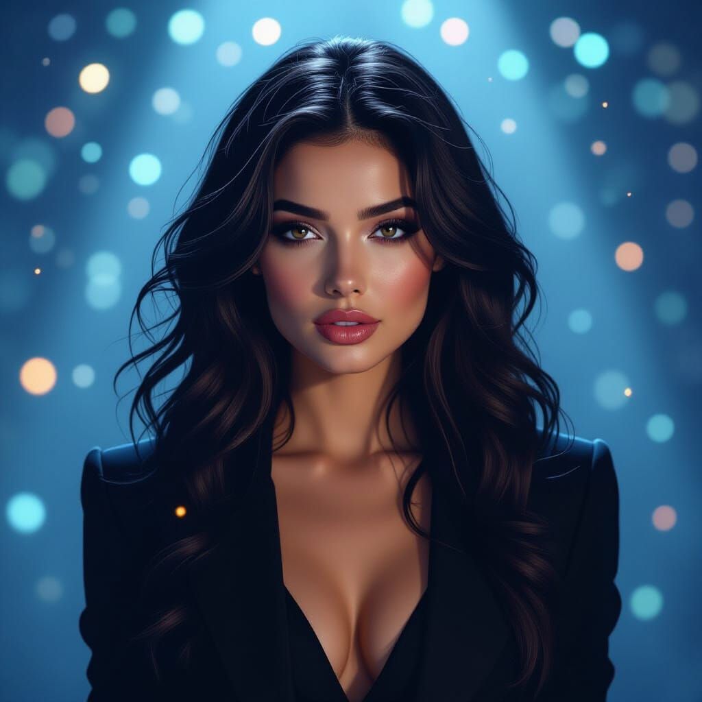 Amy Jackson in Nightmarish Scene 8K Graphic Illustration