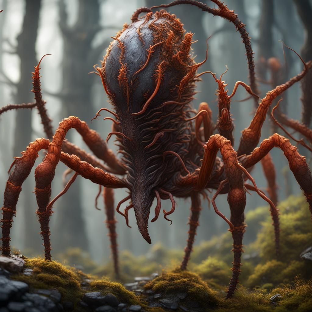 Detailed Cordyceps Ant Fantasy Concept Art