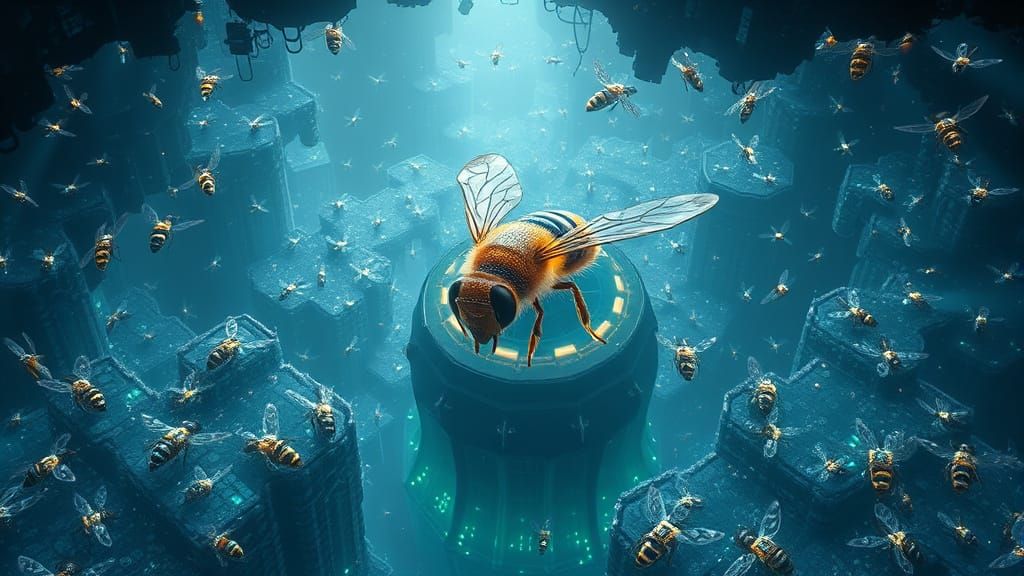 Cybernetic Metropolis of Electronic Bees